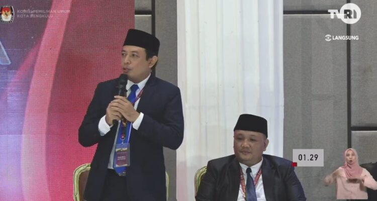 Dedy Ronny dalam debat Ketiga Pemilihan Walikota Bengkulu 2024